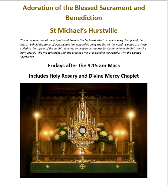 Weekly Adoration and Benediction