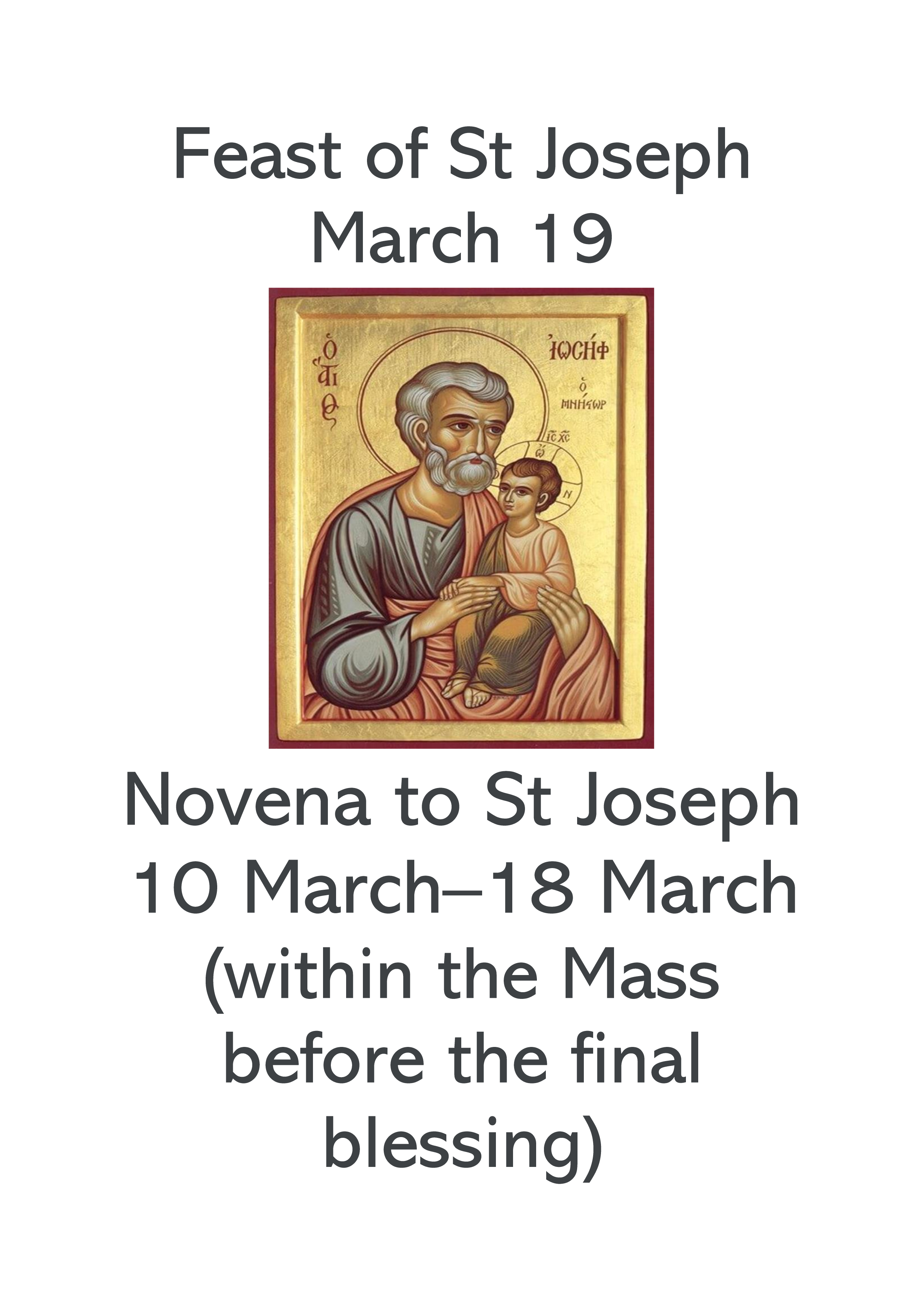 Feast of St Joseph 2021